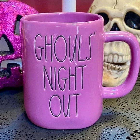 NEW Rae Dunn - GOULS' NIGHT OUT - Purple Mug 💜🎃 - Picture 1 of 4